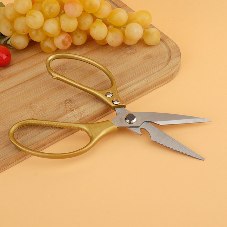 Multi-functional scissors, kitchen stainless steel household scissors, powerful chicken bone scissors, scissors, fish-killing factory wholesale Specification drawing