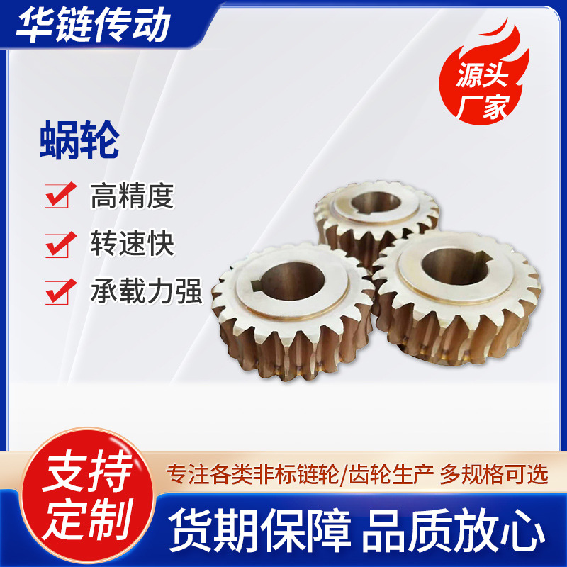 Non-standard worm gear processing, copper worm gear, gear transmission parts, machine tool reducers, worm gear, mechanical equipment parts full figure