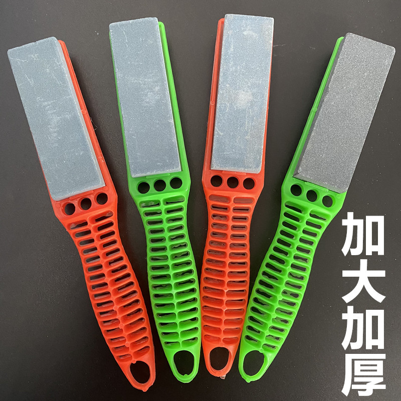 Enlarged and thickened whetstone, colored handle, large whetstone, 1-yuan store, 2-yuan store, wholesale supply full figure