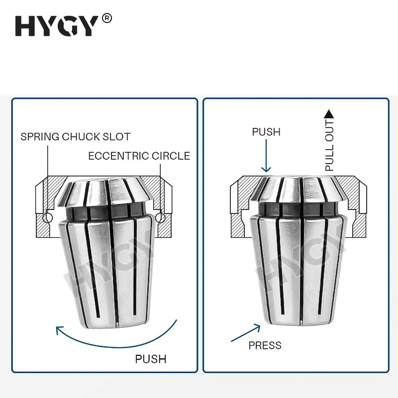 ER20 spring chuck metric and imperial CNC tool holder chuck engraving machine chuck 12-piece PCS chuck set Specification drawing