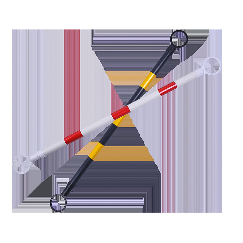 PVC road cone connection rod, PVC telescopic connection rod, reflective isolation warning rod, fixed rod, 2-meter red and white connection rod Item Picture