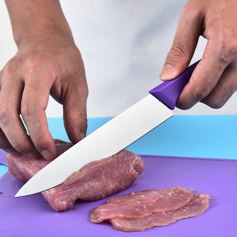 Amazon wholesale knife set: Stainless steel household kitchen fruit scissors with cutting board, five-piece set, vacuum-formed Application Scenario
