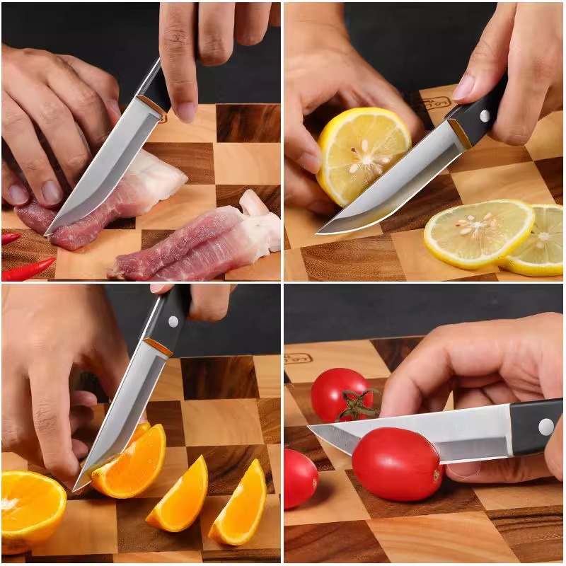 Mongolian hand-held meat knife for cutting meat, stainless steel multi-functional outdoor fruit knife, sharp and high-hardness survival knife Application Scenario