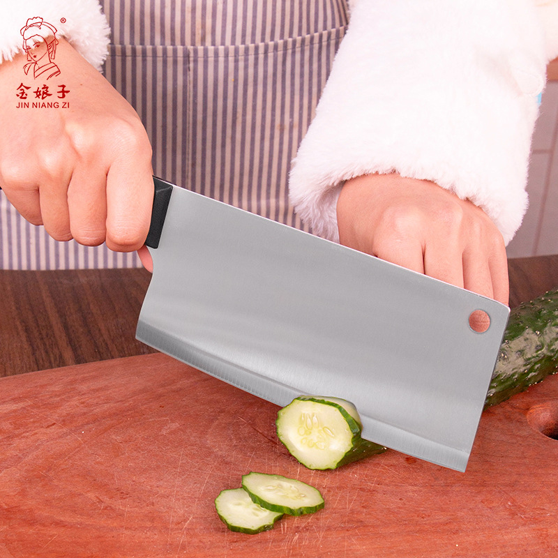 Wholesale of old-fashioned kitchen knives for household use, traditional Chinese meat slicing knives, and lightweight meat and kitchen knives for women from Yangjiang manufacturers Specification drawing