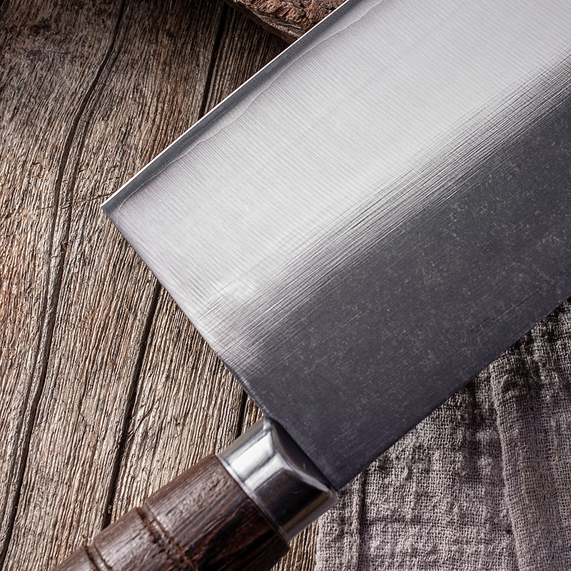 Composite steel welded edge, mulberry knife, slicing knife, sharp, high-hardness kitchen knife, household knife, three-in-one stainless steel kitchen knife, Yangjiang Application Scenario
