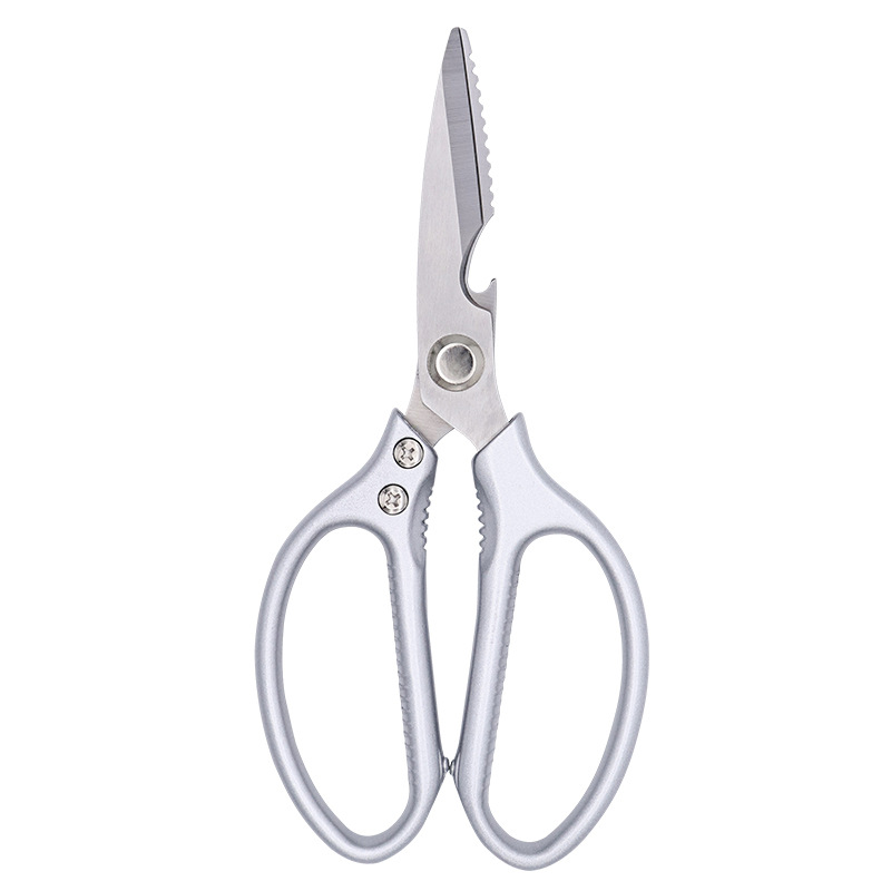 Factory wholesale kitchen household scissors with aluminum handles, first, fourth and fifth generation SK5 chicken bone scissors Specification drawing