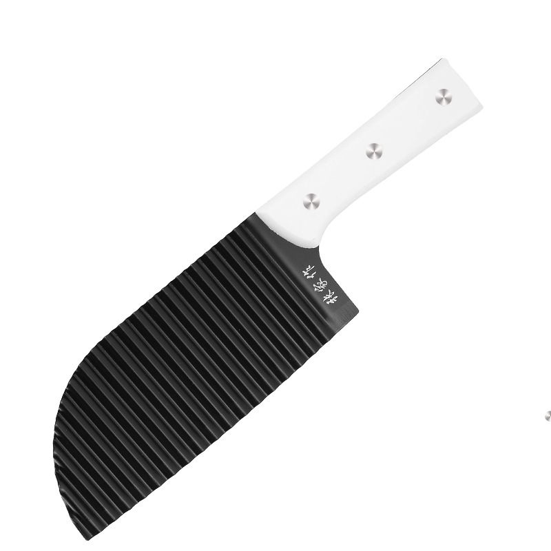 Stainless steel sharp potato cutter, household wavy pattern cutter for wolf-tooth French fries, dormitory kitchen slicing knife Item Picture