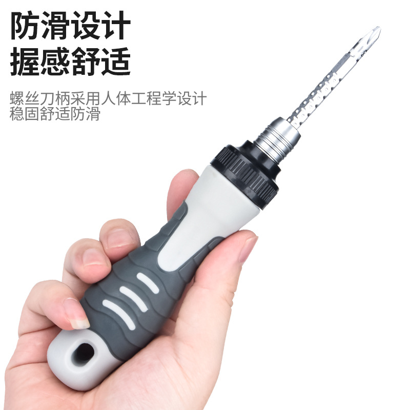 Japanese-style multi-purpose ratchet dual-purpose telescopic screwdriver, cross quick screwdriver, screwdriver, labor-saving semi-automatic Fukuoka tools Application Scenario