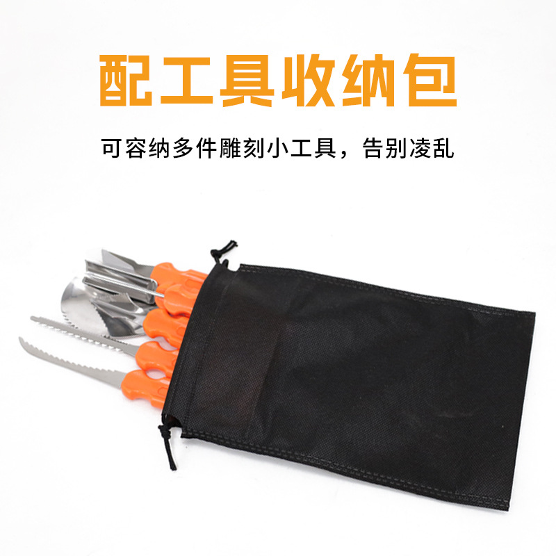 Halloween Pumpkin knife carving set, stainless steel carving knife, fruit and vegetable carving tools, hand carving tools Application Scenario