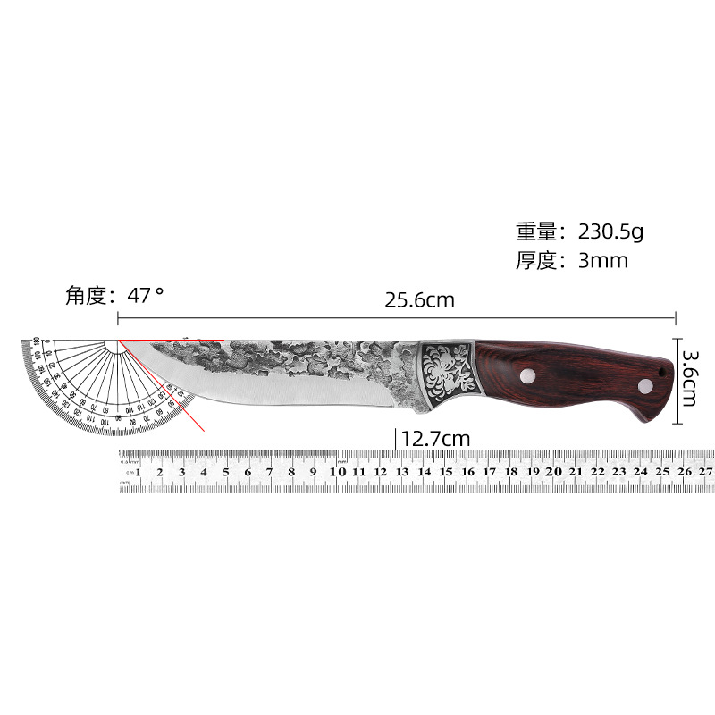 Forged boning knife, sharp Mongolian meat shaving knife, special knife for slaughtering pigs, cattle and sheep, household stainless steel outdoor knife Application Scenario
