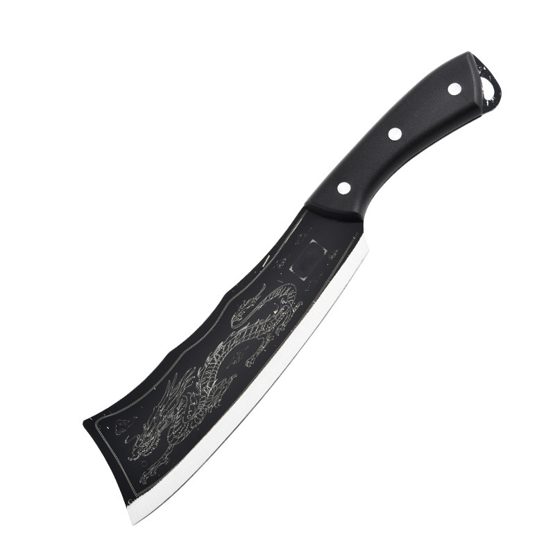 Factory stock stainless steel dragon-slaying knives, bone-cutting knives, hand-forged knives, household knives, kitchen multi-functional chopping knives Item Picture