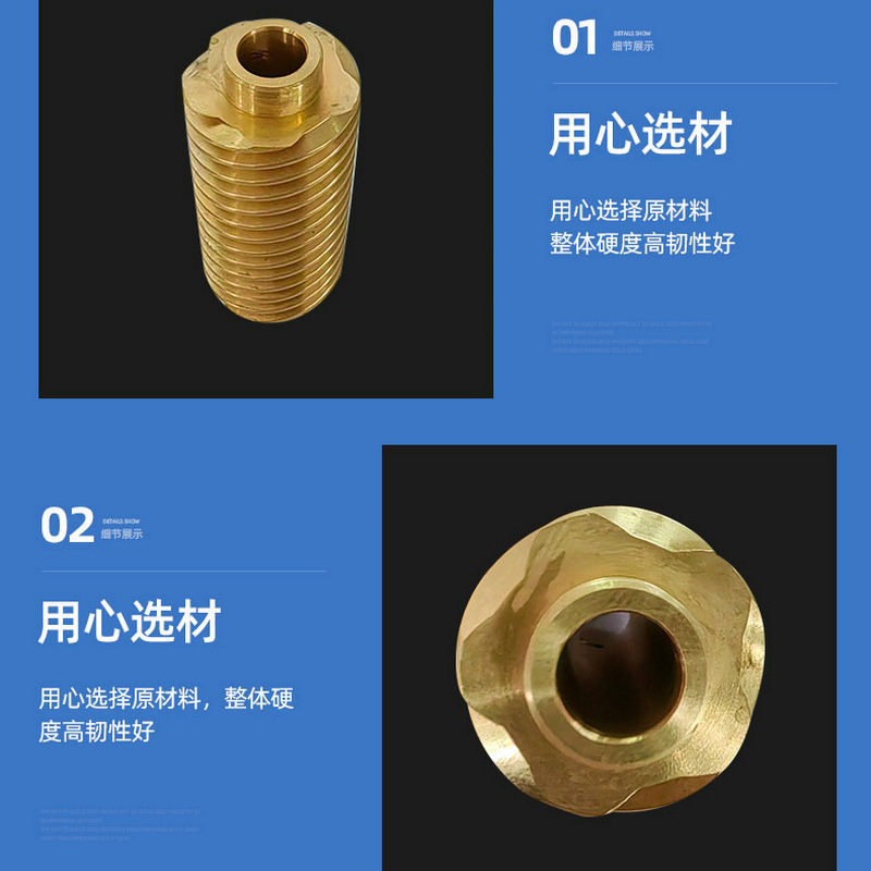 CNC lathe processing of non-standard small module five-head copper worm motor gear reducer worm X20 Leide Co., LTD details Picture