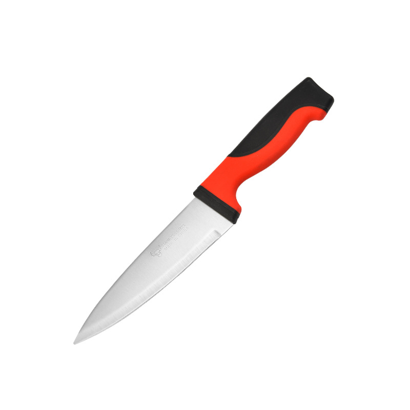 Wholesale stainless steel kitchen knives, double-color handle chef knives, multi-purpose knives, household fruit knives and peelers from the manufacturer Item Picture