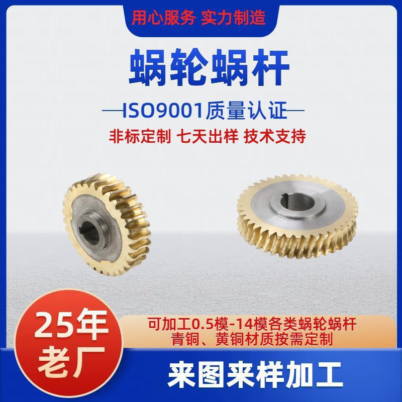 High-precision processing and casting of worm gears, high-precision turbine steel, aluminum, bronze, tin, bronze worm gears, worm gear transmission machines, and worm gears for smoothing machines full figure