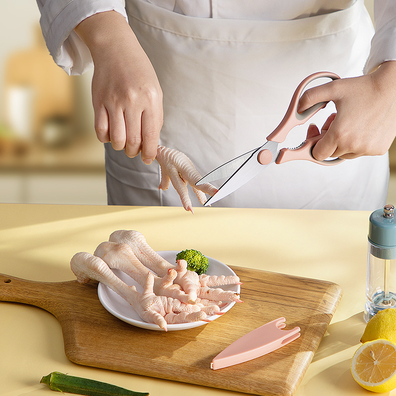 Stainless steel household scissors, kitchenware, multi-functional scissors, powerful chicken bone scissors, bone scissors, fish food, barbecue scissors details Picture