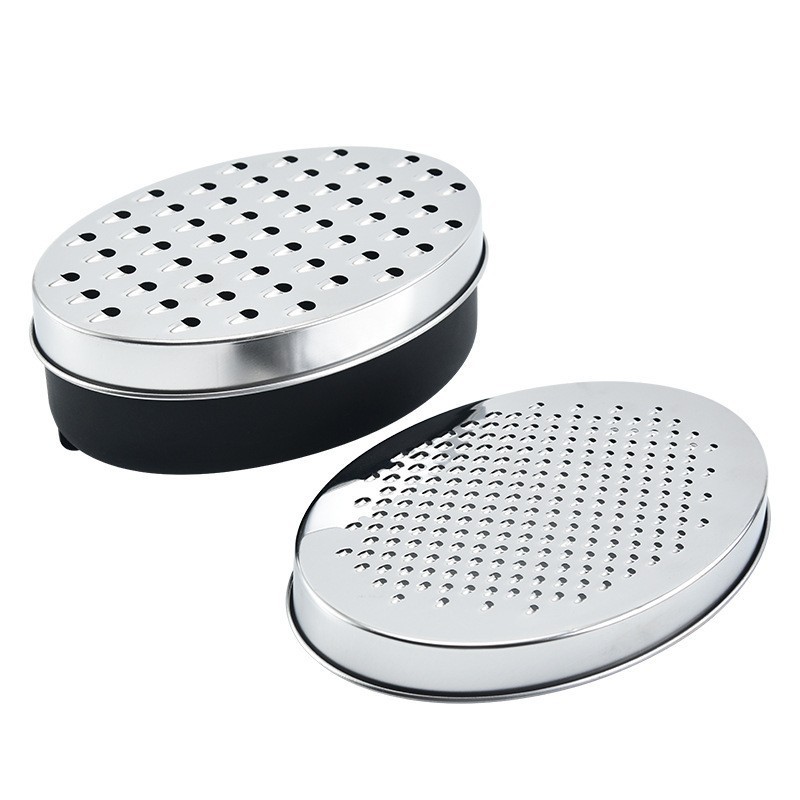 Oval grater, kitchen fruit and vegetable grater box, double-sided grater, cheese grater, cheese grater, multi-purpose grater Item Picture