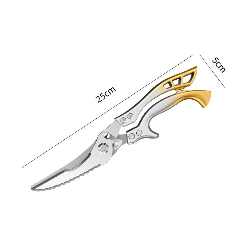 Scissors, kitchen scissors, barbecue scissors, chicken bone scissors, new household kitchen multi-functional stainless steel bone scissors, consignment and wholesale Item Picture