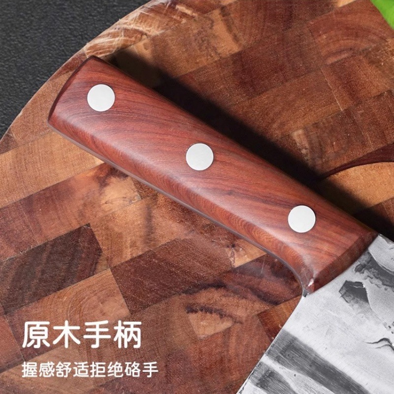 Yangjiang forged one-piece keel widened blade chef's knife professional sharp bone cutting and chopping knife wavy pattern chopping Application Scenario