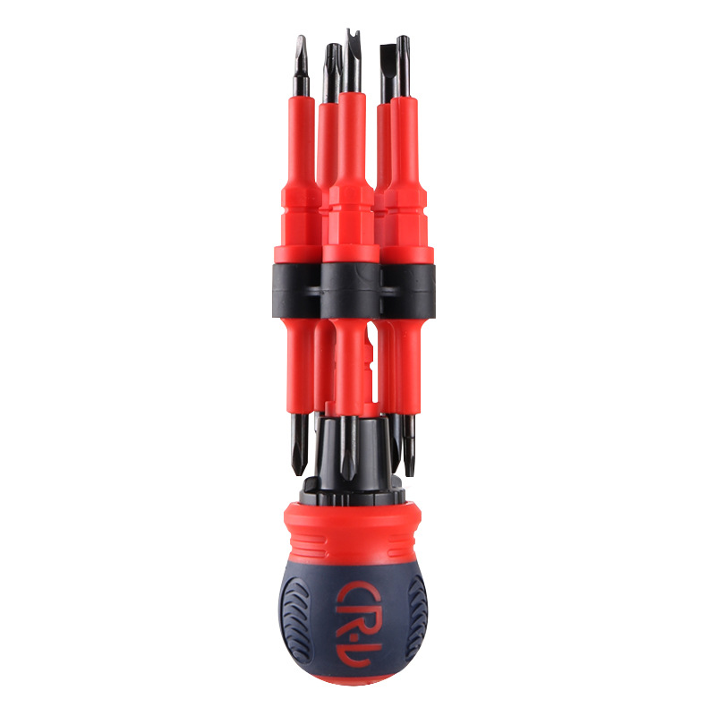 Female labor-saving screwdriver ratchet screwdriver, electrician insulated screwdriver set, multi-functional household tools Item Picture