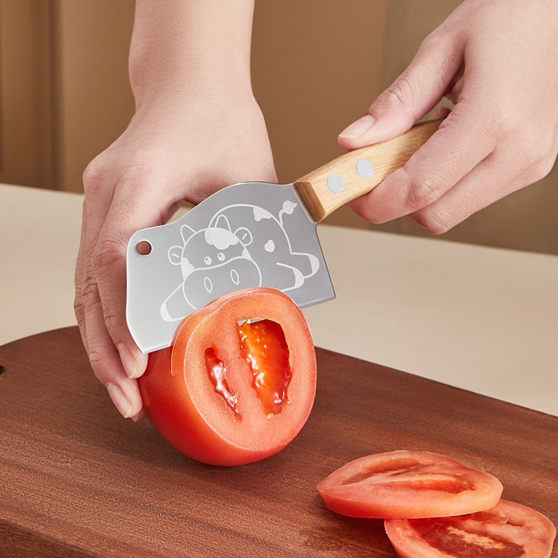 Wholesale of new stainless steel mini kitchen knives, portable children's fruit knives, household kitchen and dormitory vegetable cutting knives details Picture