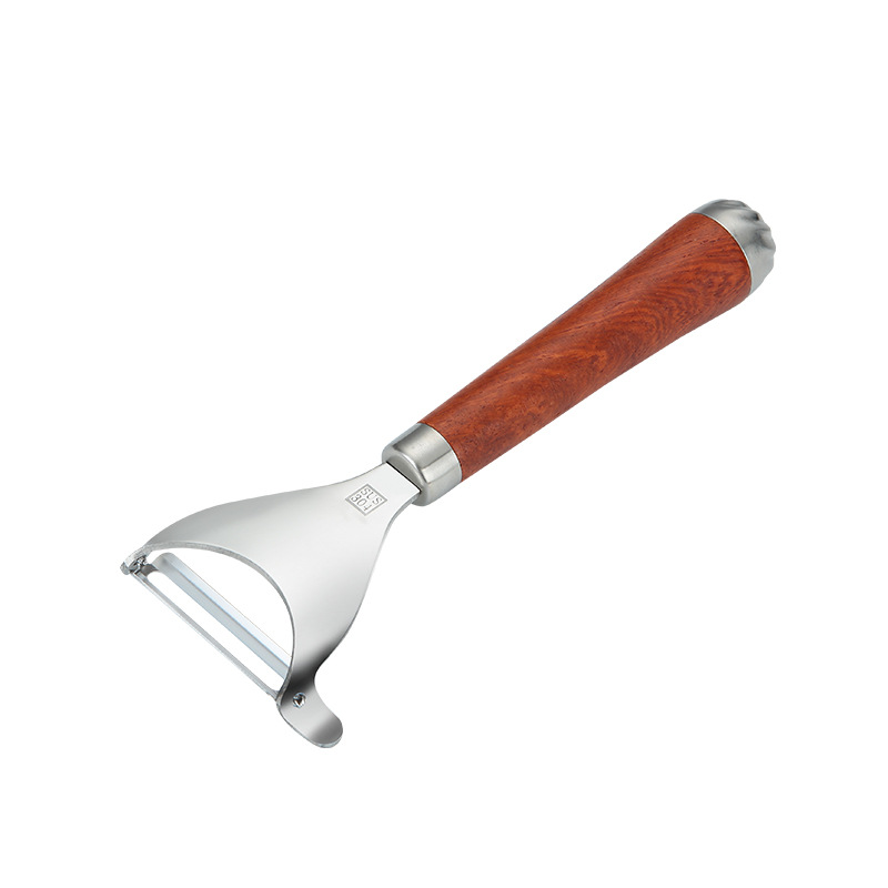Cross-border 304 stainless steel peeler, rosewood handle, melon peeler, kitchen small tools, fruit peeler, corn peeler Item Picture
