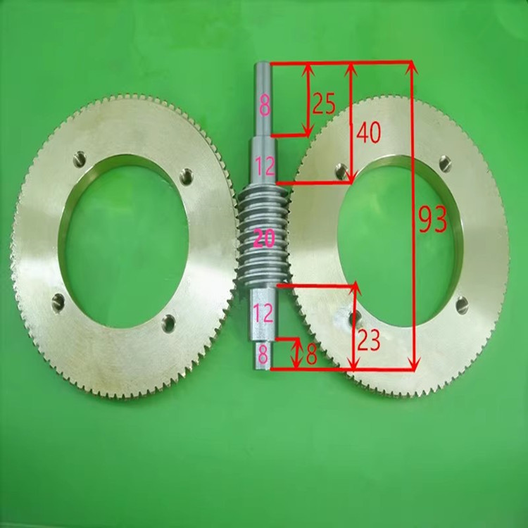 Brand new stock 1M mold 1:90, large reduction ratio, stainless steel worm gear, tin bronze worm wheel, wear-resistant details Picture