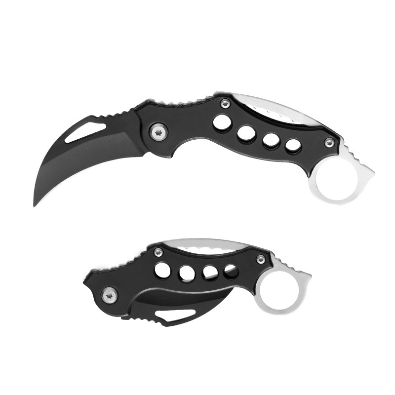 Cross-border outdoor equipment knife, folding knife, mini unboxing knife, high-hardness small claw knife for the wild, sharp fruit knife Item Picture