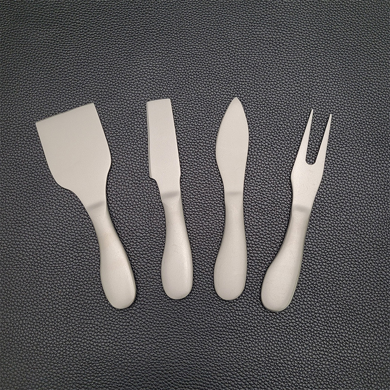Stainless steel cheese and cheese knife, Ti titanium purified cheese butter cutter, cheese Angle knife, sharp knife, spatula, baking tools full figure