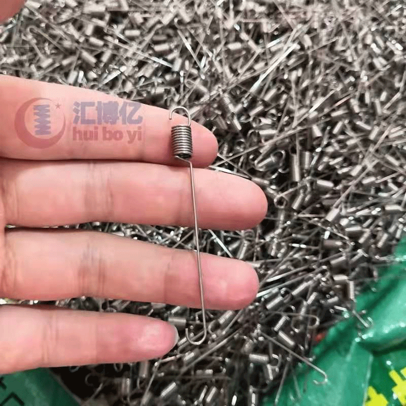 Factory direct supply of double-hook tension springs, stainless steel/galvanized special-shaped belt hook tension springs, Zhongshan Spring Hardware Factory Specification drawing