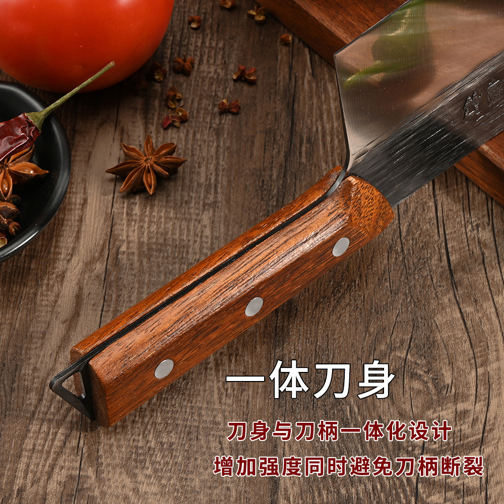 Hand-forged kitchen knives, household stainless steel sharp chopping knives, chef-specific bone chopping knives, kitchen meat cutting knives Specification drawing