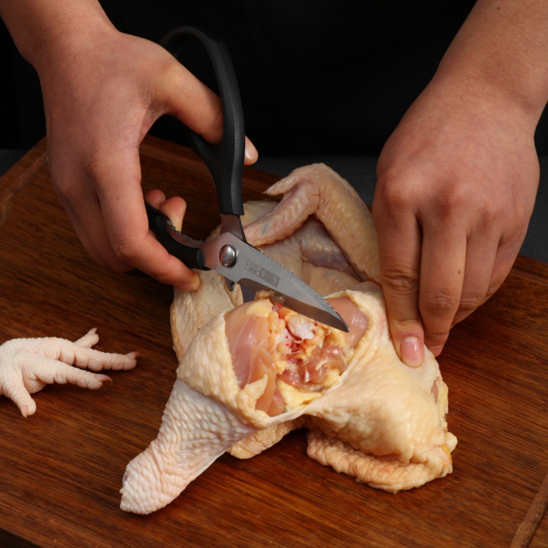 Zhang Xiaquan Lanying kitchen Scissors, multi-functional chicken bone scissors, powerful barbecue scissors, vegetable scissors, official genuine stainless steel details Picture