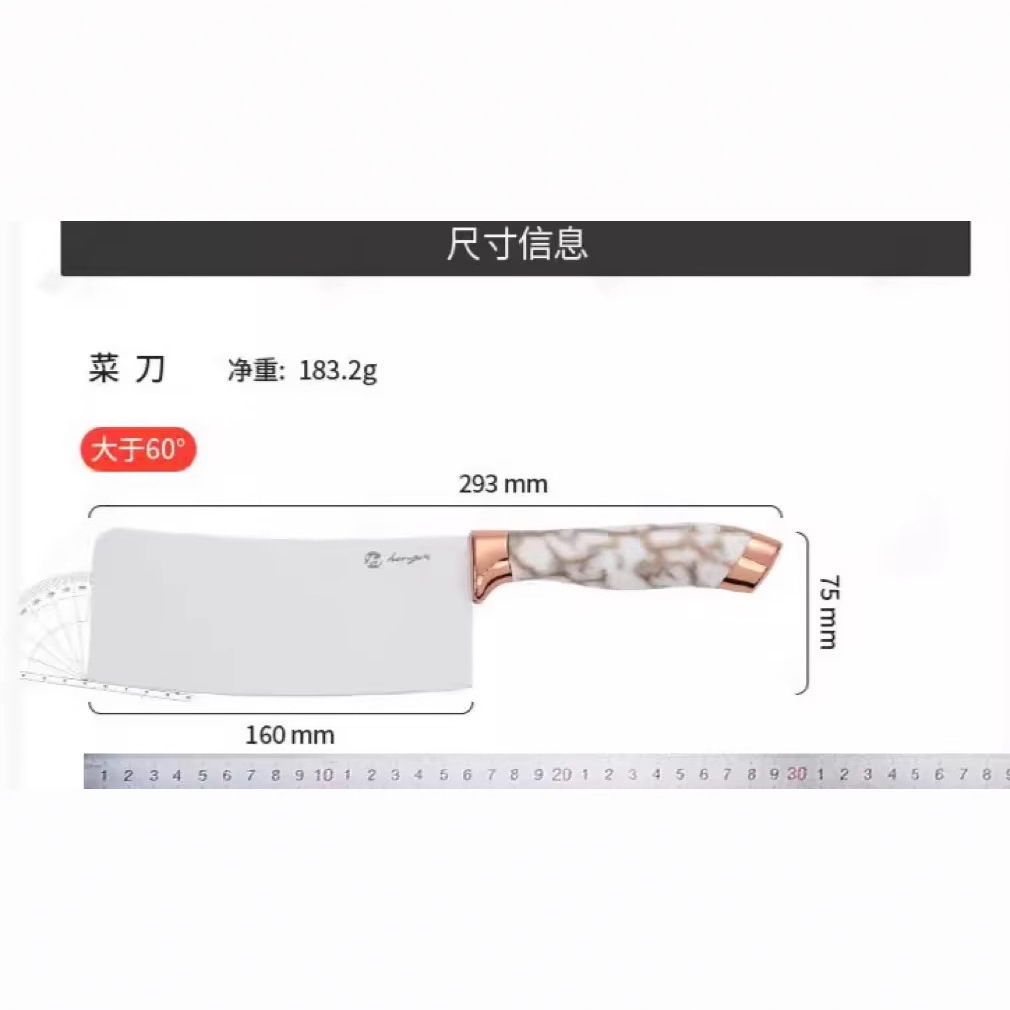 Cross-border non-stick coated kitchen knife set, light luxury rose gold marble pattern seven-piece knife holder combination gift in stock Application Scenario