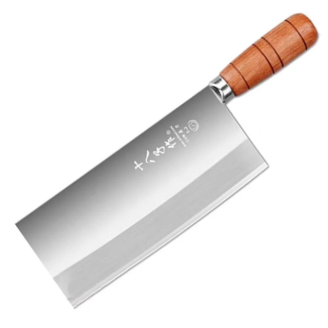 The Yangjiang Shibaizi kitchen knife is a professional chef's knife for slicing three-alloy steel. It is a special mulberry knife for household kitchens and is sharp Item Picture