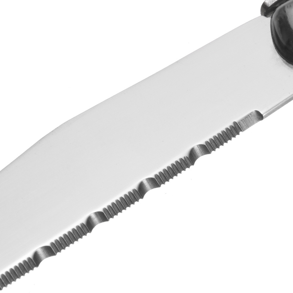 Cross-border manufacturer's in-stock Western tableware with wood-grain plastic handles, steak knives, steak table knives, and Western tableware details Picture