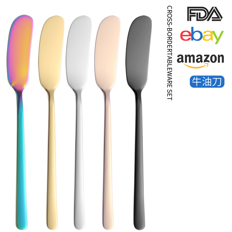 304 stainless steel creative household cheese knife, butter knife, ins Korean bread jam knife, cheese knife, butter knife full figure