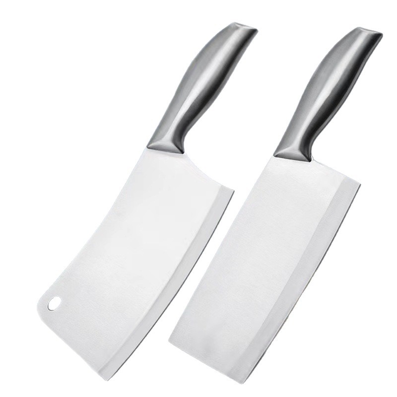 All-stainless steel three-piece set of kitchen knives, 6-point welded kitchen knives, sharp slicing knives, wholesale in stock from Yangjiang knife manufacturer Item Picture