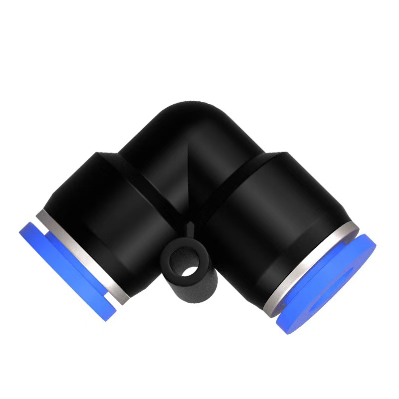 Factory direct sales and wholesale of pneumatic quick connectors PV4/6/8 right-angle 90-degree plastic air pipe elbows L-shaped two-way Item Picture