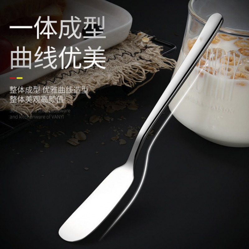 304 thickened stainless steel butter knife, butter knife, jam knife, cream knife, cheese spatula, greasing knife, Western cuisine knife details Picture