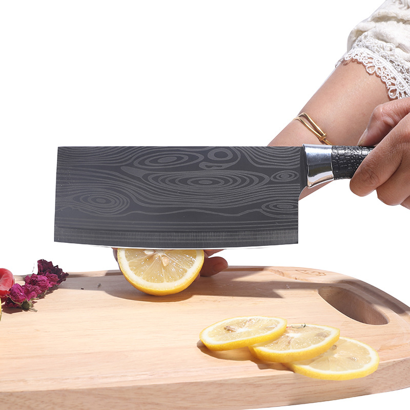 Household kitchen knives, stainless steel Damascus pattern kitchen knives, slicing knives, chef knives, kitchen knives, Yangjiang small kitchen knives Specification drawing