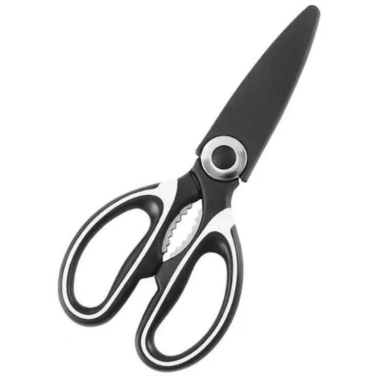 The popular stainless steel household kitchen scissors in Yangjiang have multiple functions. They are panda scissors, food and chicken bone scissors Item Picture