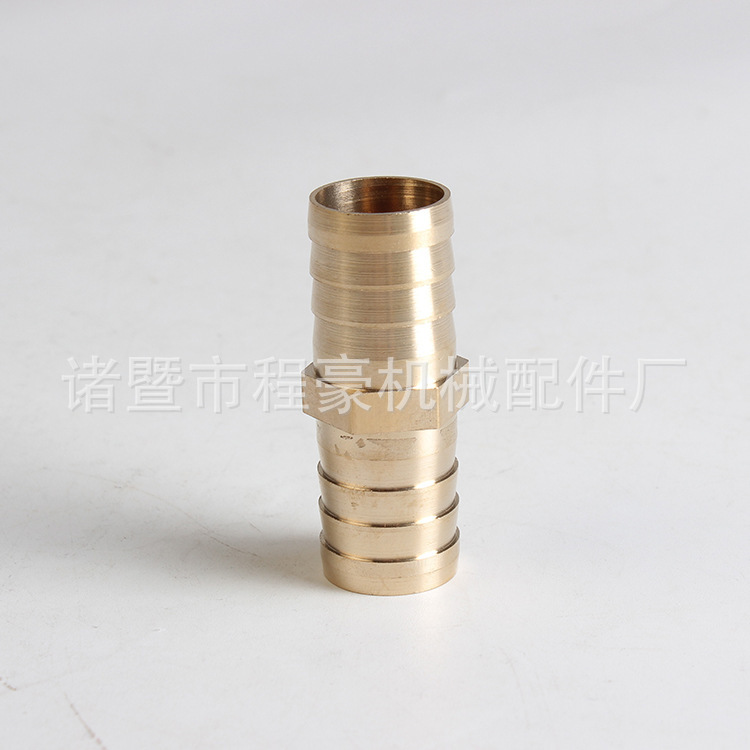 Copper one-character pagoda, through pagoda, straight-through two-way, air pipe joint at both ends, rubber pipe joint full figure