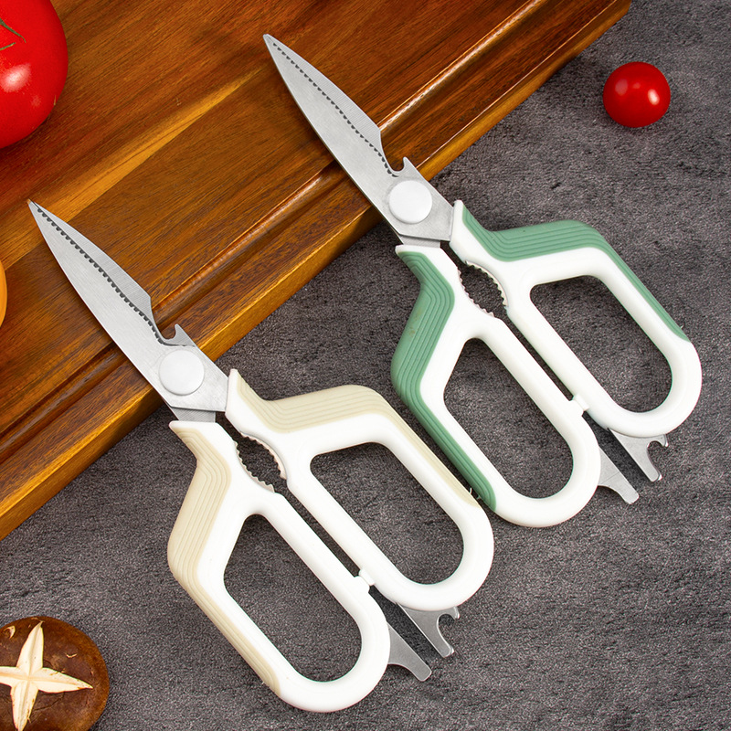 Multi-functional cooking and meat scissors, household sharp and powerful chicken bone scissors, stainless steel thickened kitchen scissors, detachable full figure