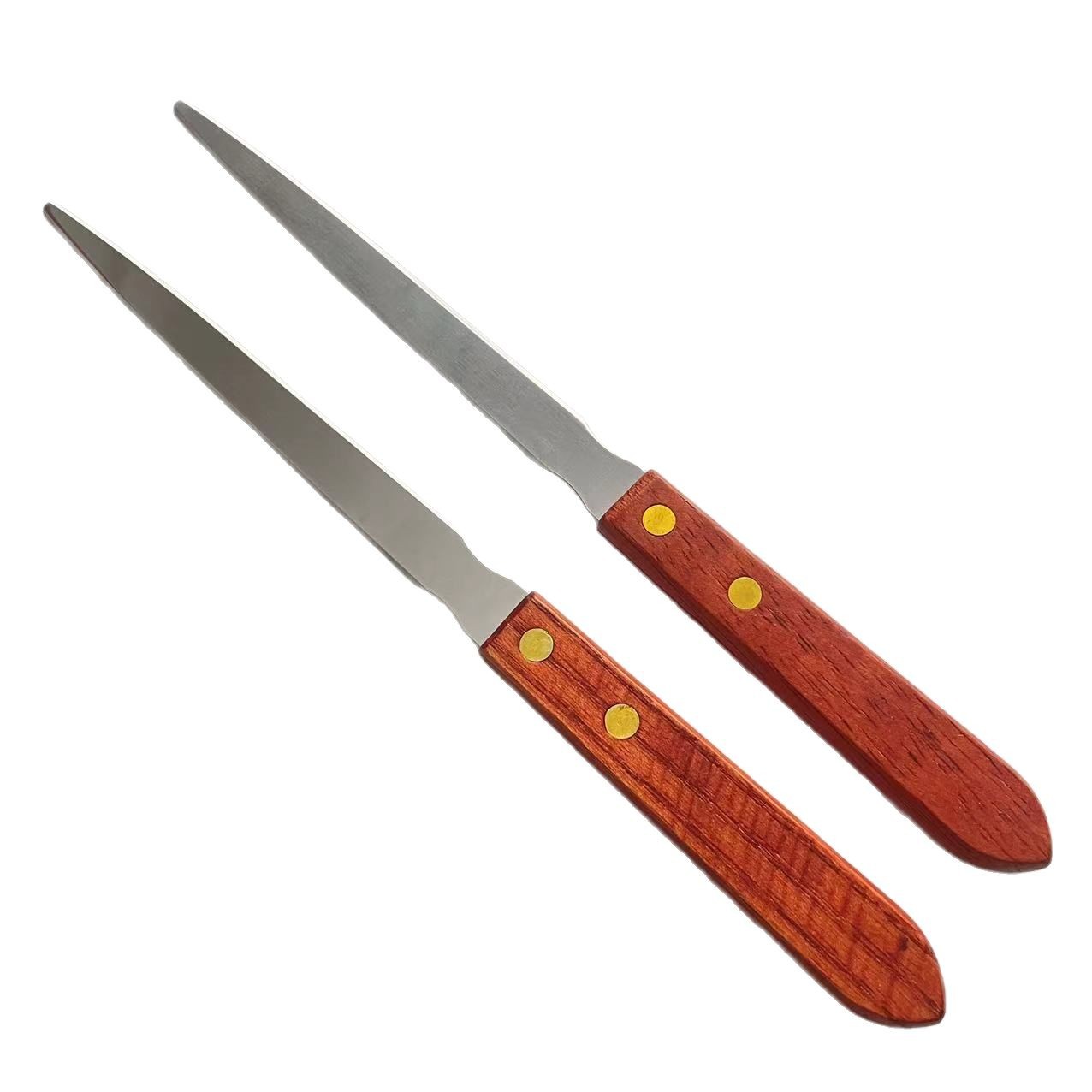 Stainless steel letter opener, wooden handle letter opener, duck sausage knife, envelope knife, letter opening knife, steak knife Item Picture