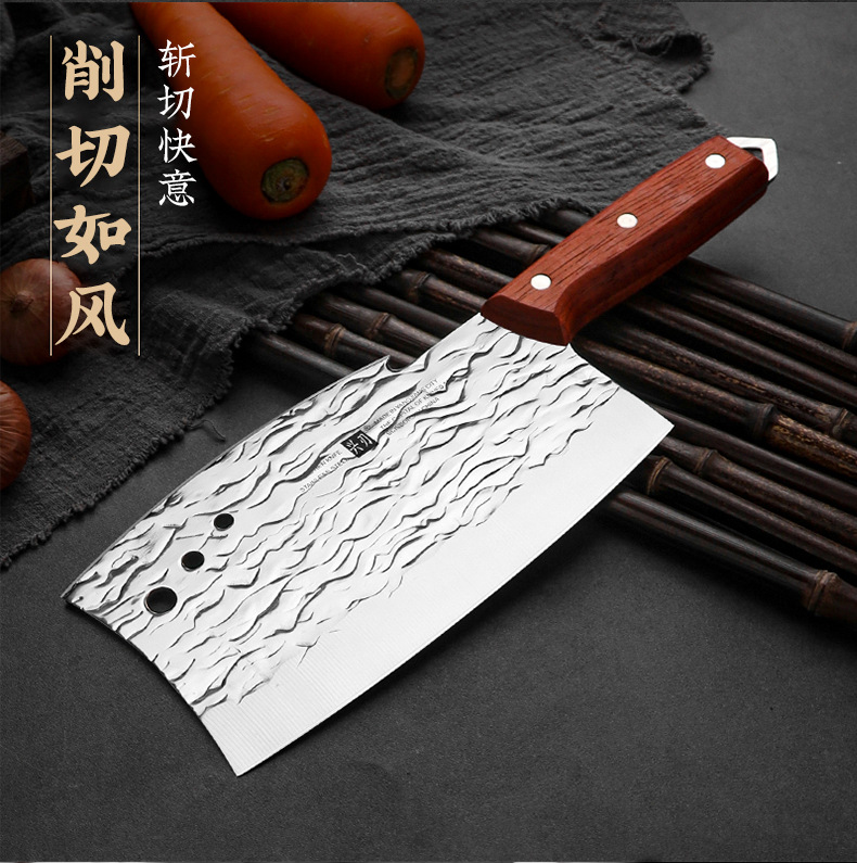 Yangjiang manufacturer exclusively supplies stainless steel forged kitchen knives, chef-specific cutting knives, and household bone-cutting and slicing dual-purpose knives Application Scenario