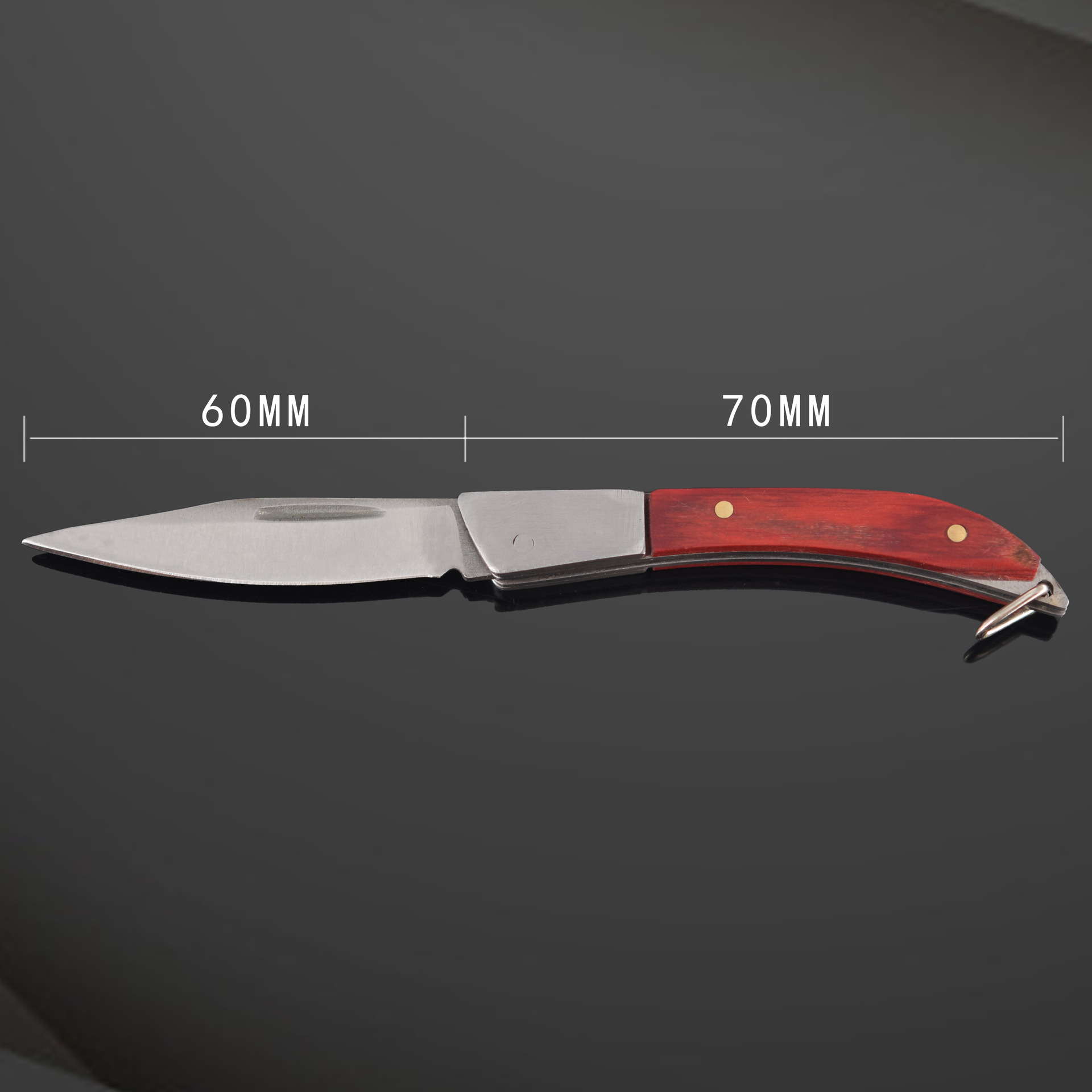 Folding knife, portable mini knife, high-hardness stainless steel peeler for fruits and vegetables, household and outdoor knives Specification drawing