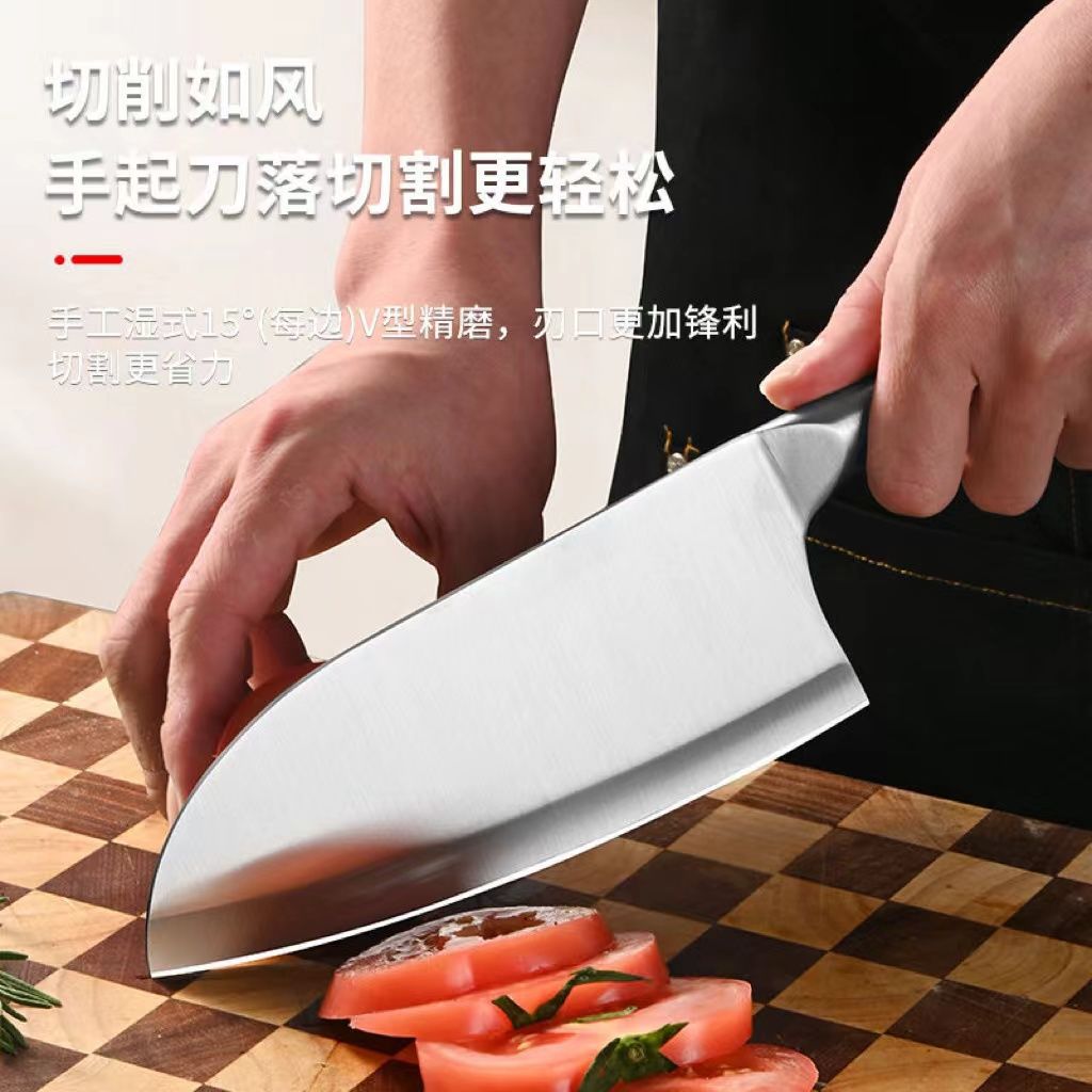 New all-steel kitchen knife for household use, sharp stainless steel meat cutter, and ladies' special kitchen knife details Picture
