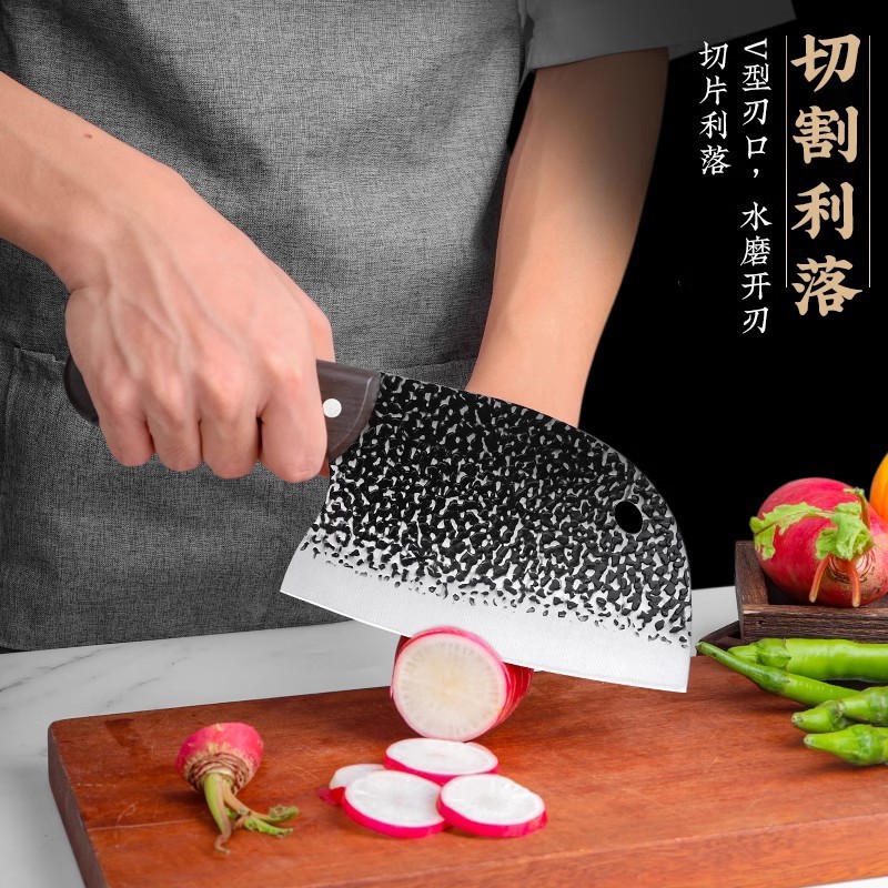 【 Exclusive 0.01 for Newcomers 】 Super-fast and sharp forged kitchen knife, popular Douyin round-head Yangjiang kitchen knife Application Scenario