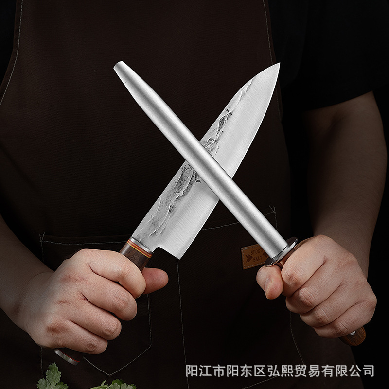 A special solid wood knife sharpener for meat stalls, a commercial quick whetstone for hotel chefs, and a carbon steel handheld knife sharpener details Picture
