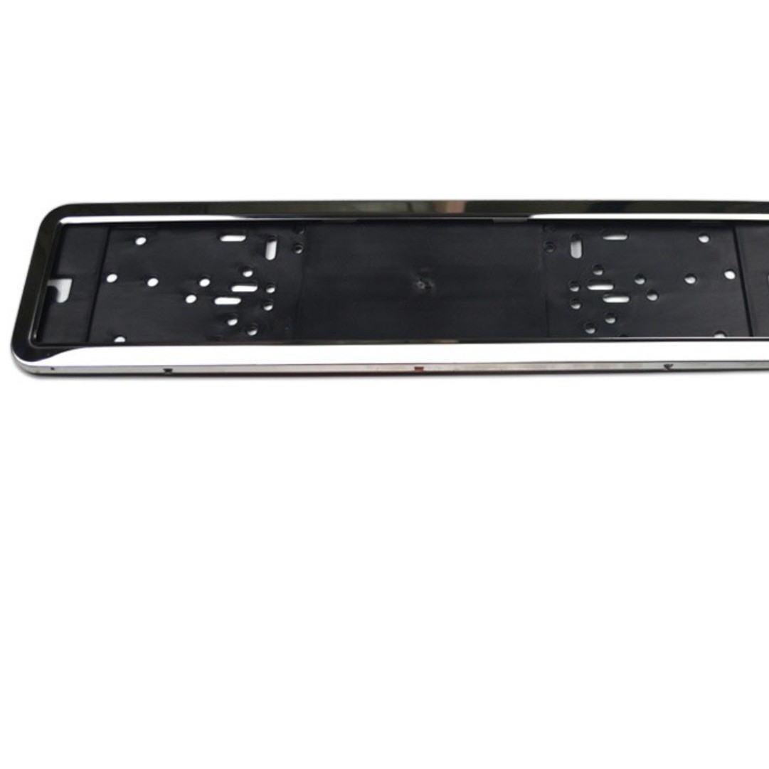 Weihaisheng General Foreign trade European standard Russian stainless steel spray-black license plate frame Iron plate frame license plate frame details Picture