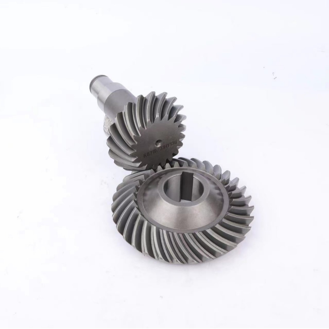 Processing of 3-die straight tooth spiral bevel gears, 45 # steel special-shaped bevel gears, high-frequency quenched transmission parts, large and small bevel teeth Specification drawing